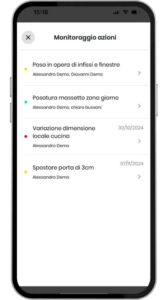 Assign tasks and work activities to responsible persons and monitor progress