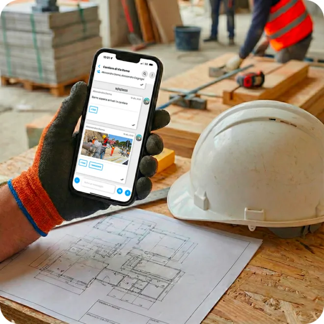 Elimina il caos: gestisci il cantiere facilmente da smartphone
