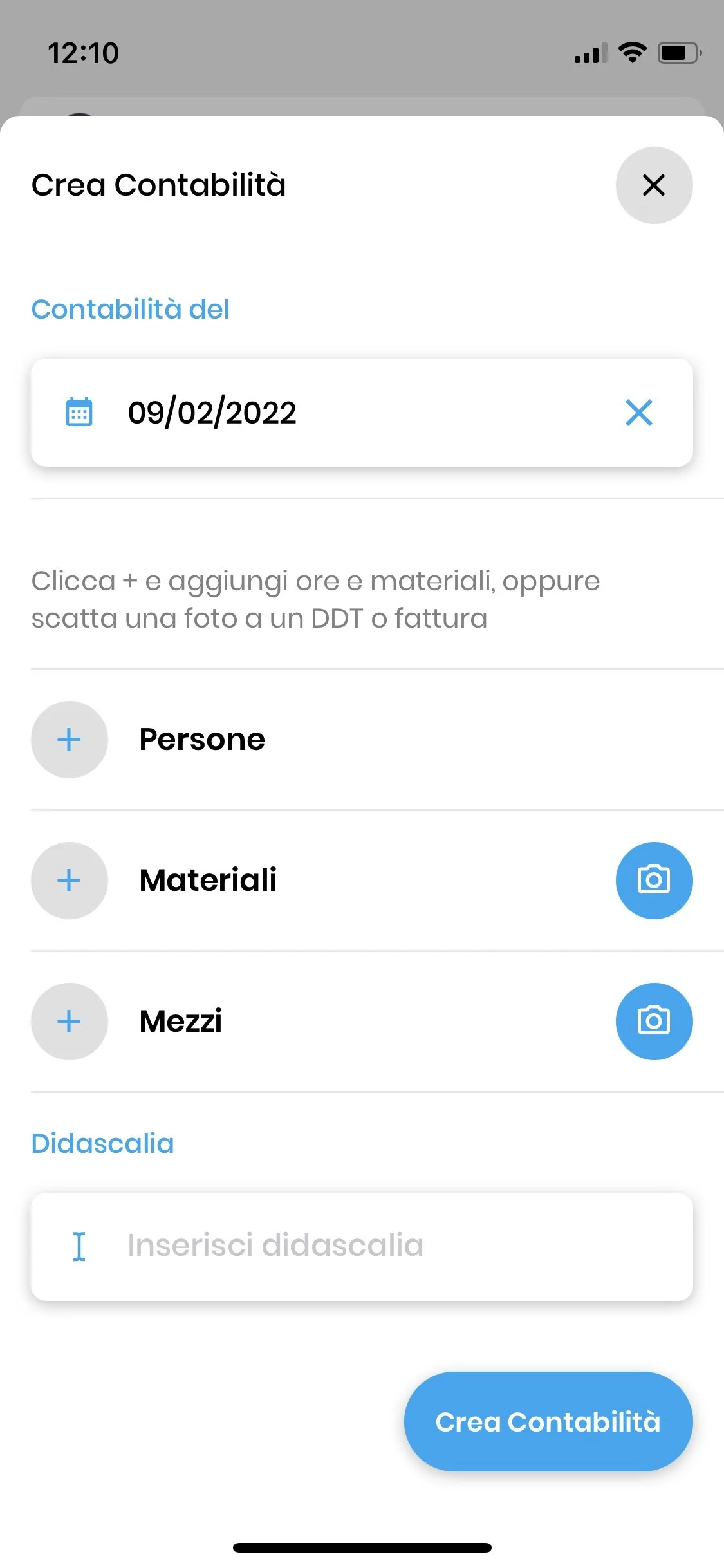 App per rapportini di lavoro