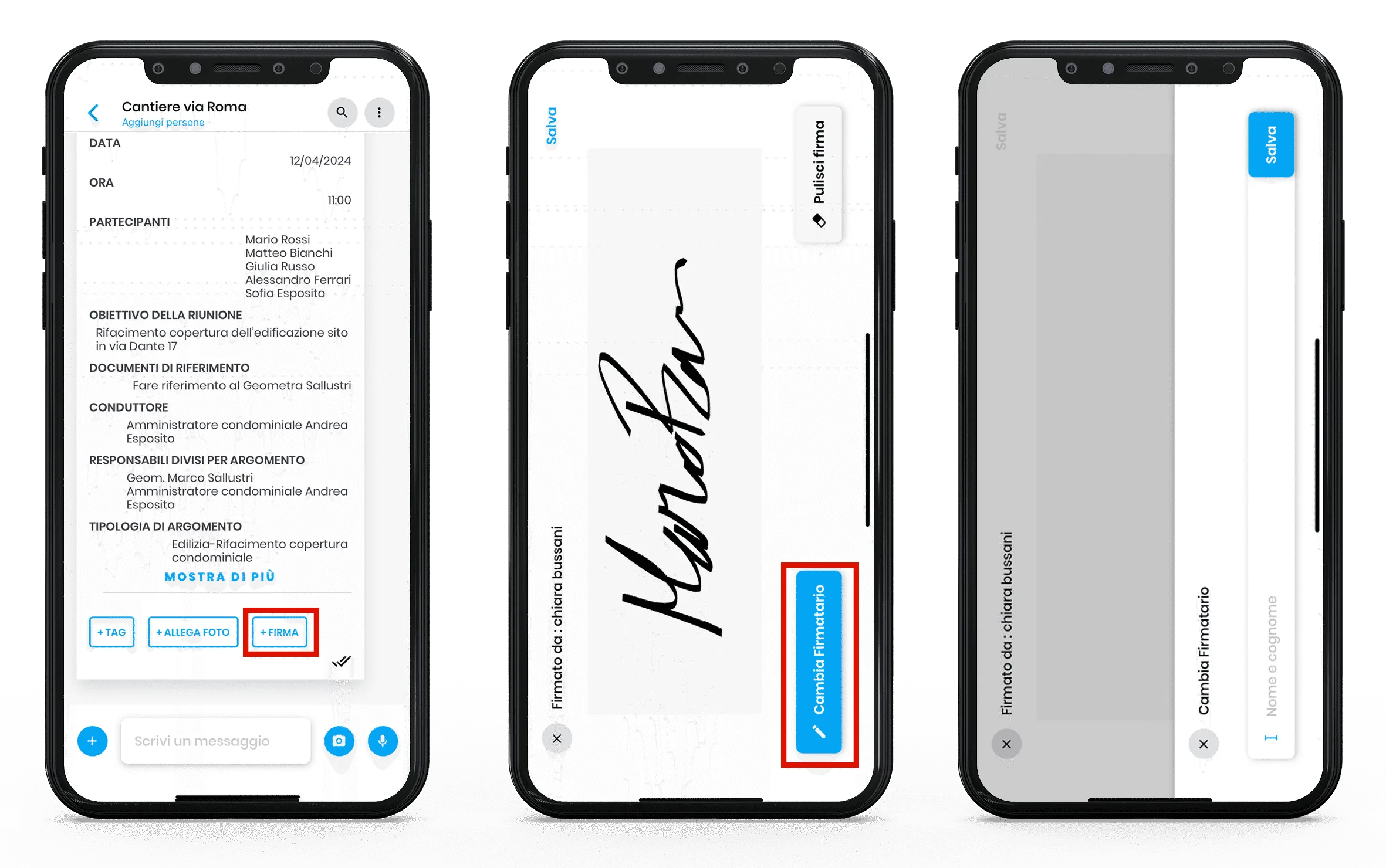 Firma verbali di riunione con mela 2