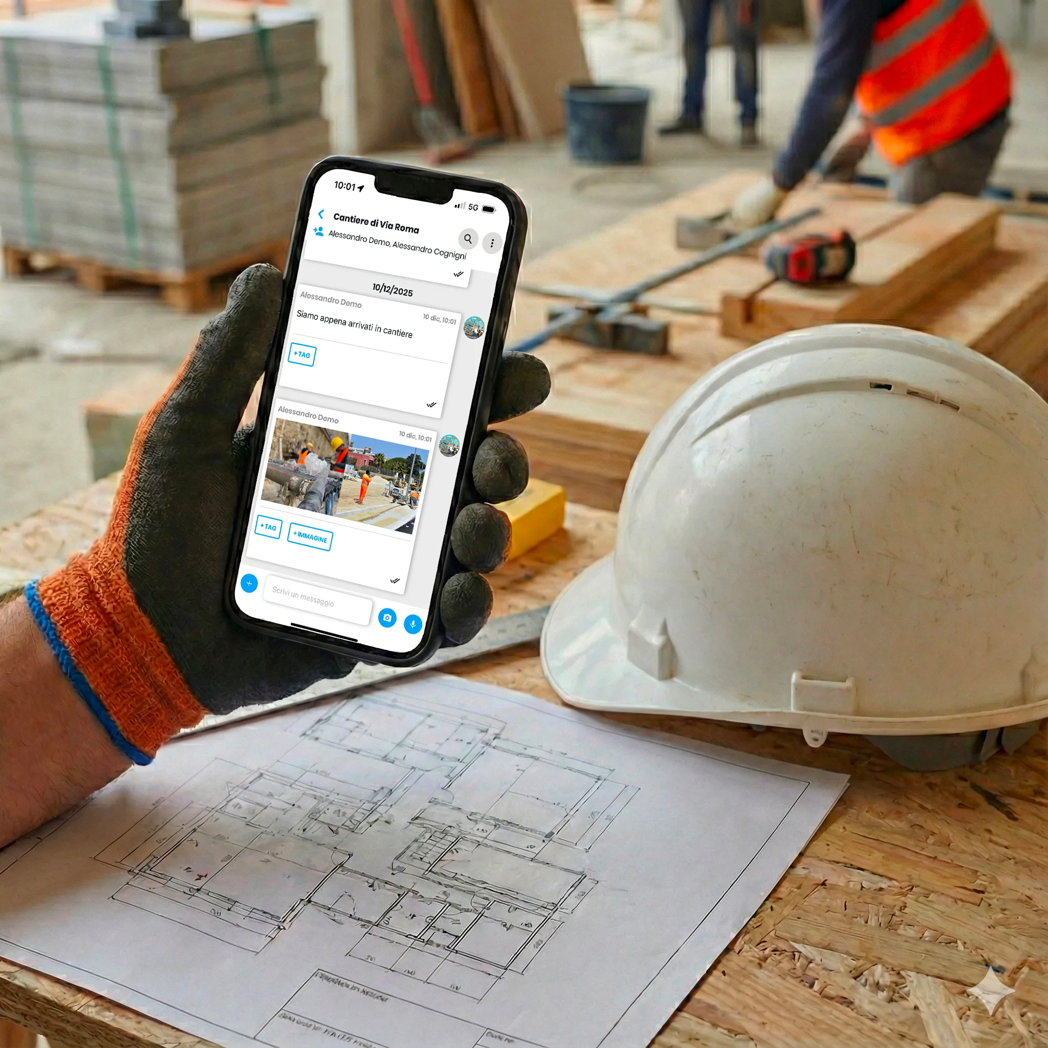 Gestione cantiere in app
